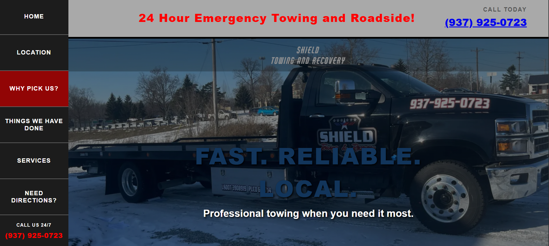 Shield Towing and Recovery Website